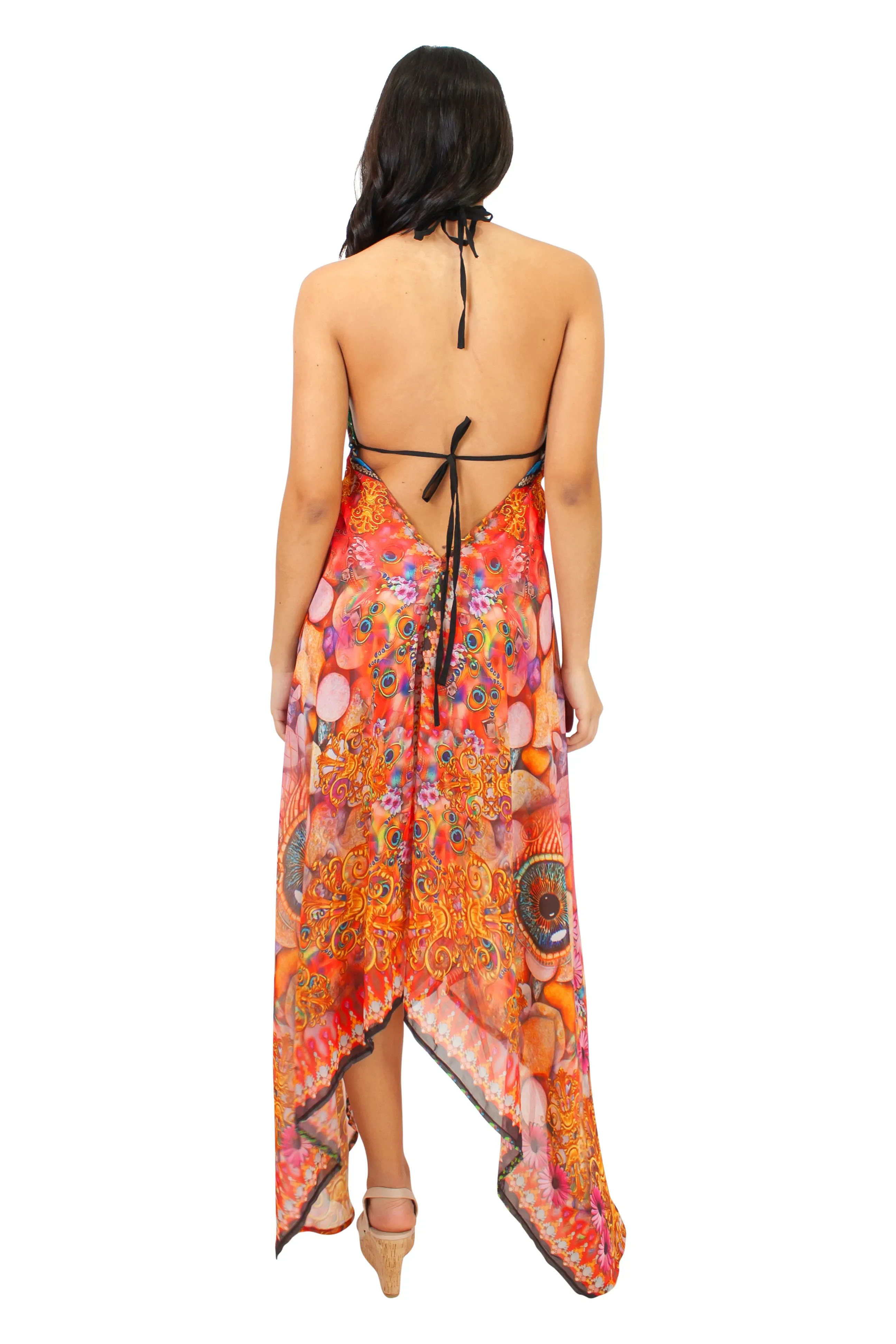 LD-104 Dress in Blue Mix