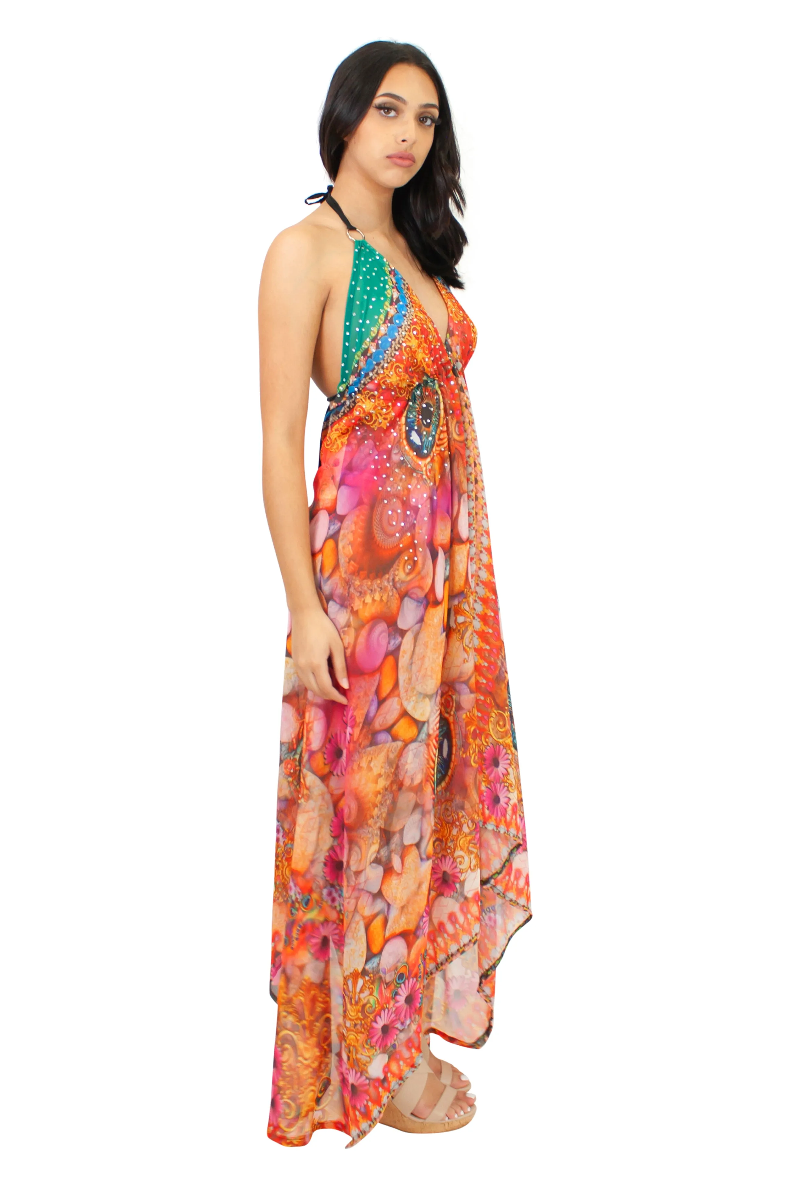 LD-104 Dress in Blue Mix