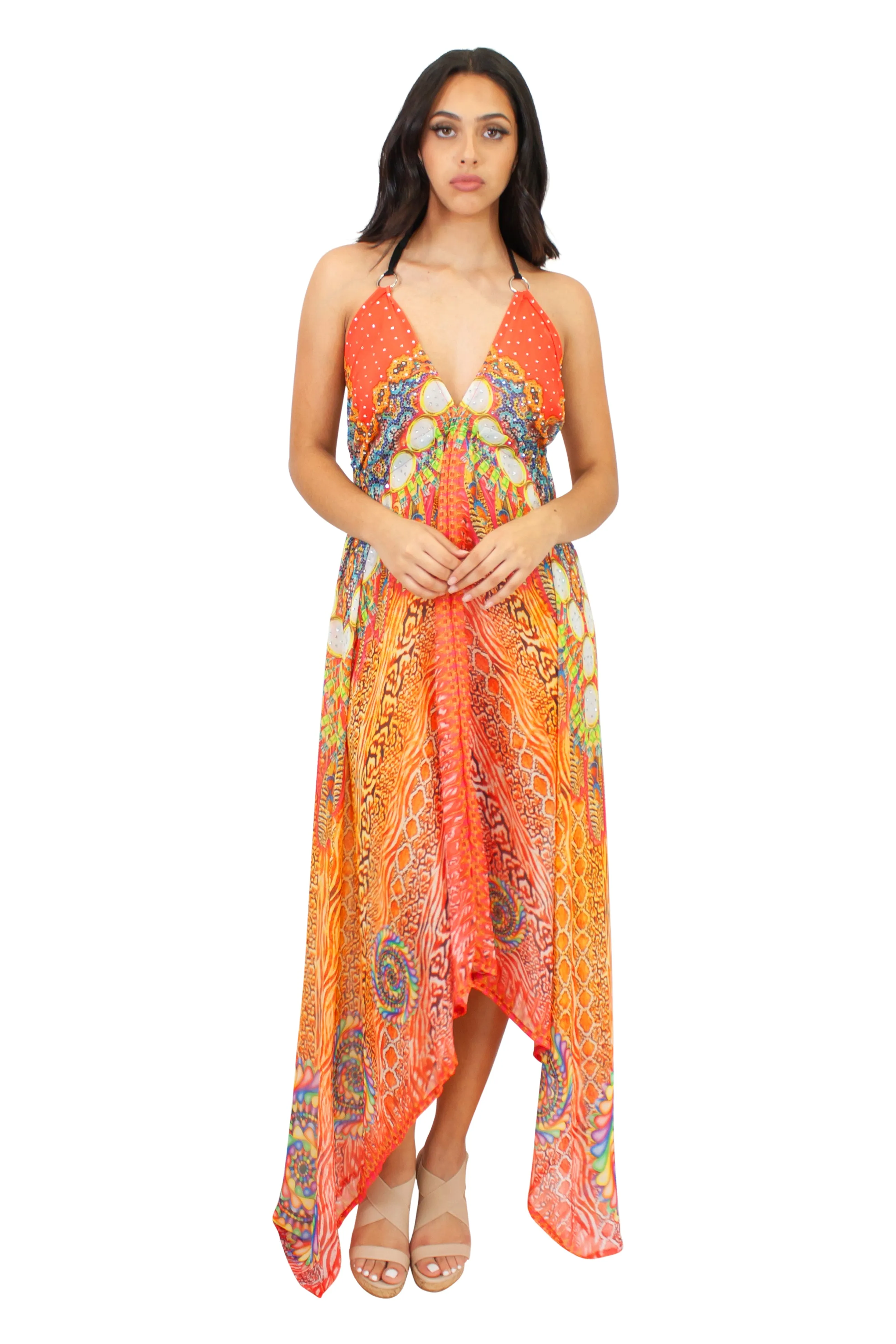 LD-104 Dress in Blue Mix