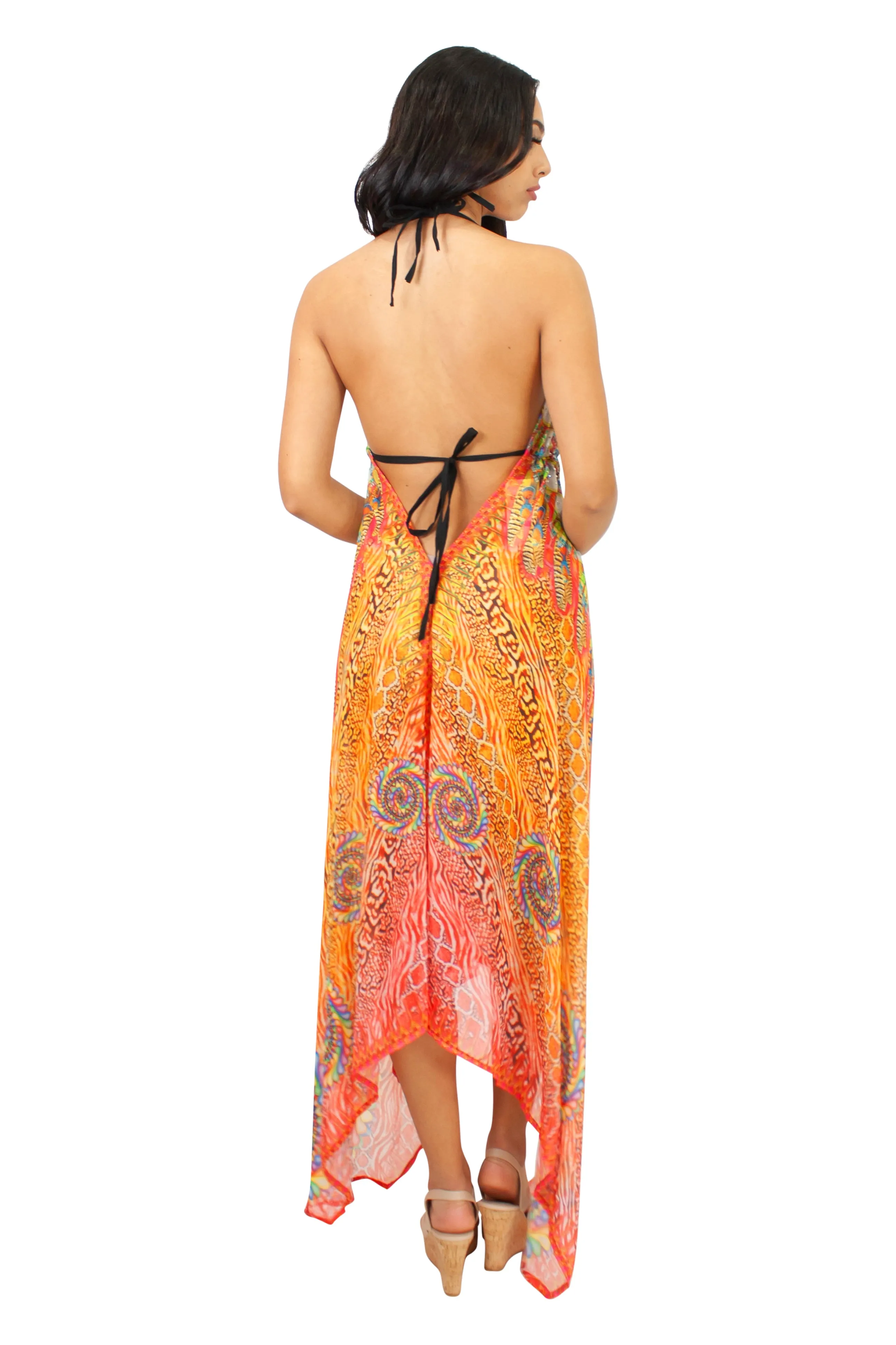LD-104 Dress in Blue Mix