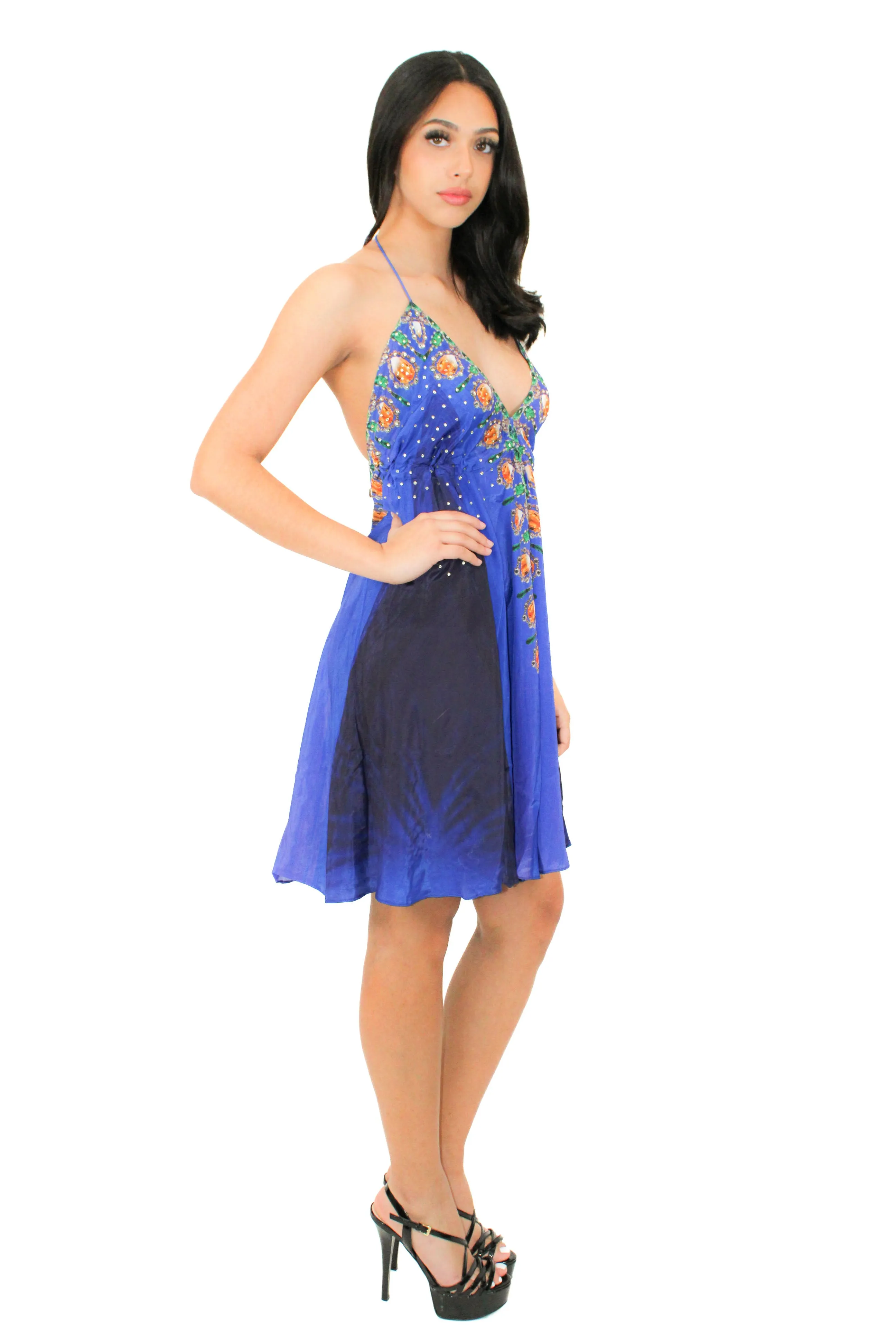 LD-15 Dress Royal Blue Mix