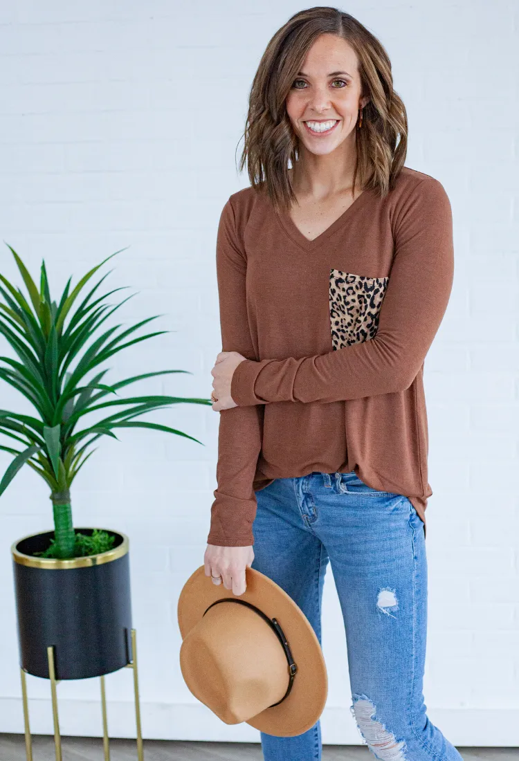 Leopard Pocket Top