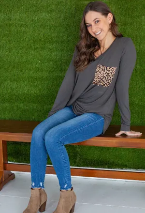 Leopard Pocket Top