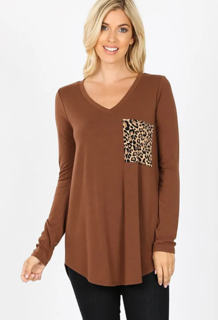 Leopard Pocket Top