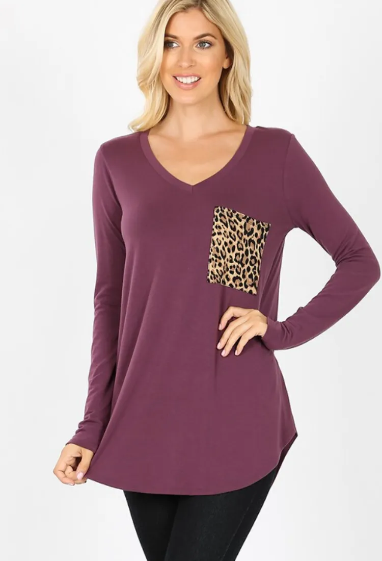 Leopard Pocket Top