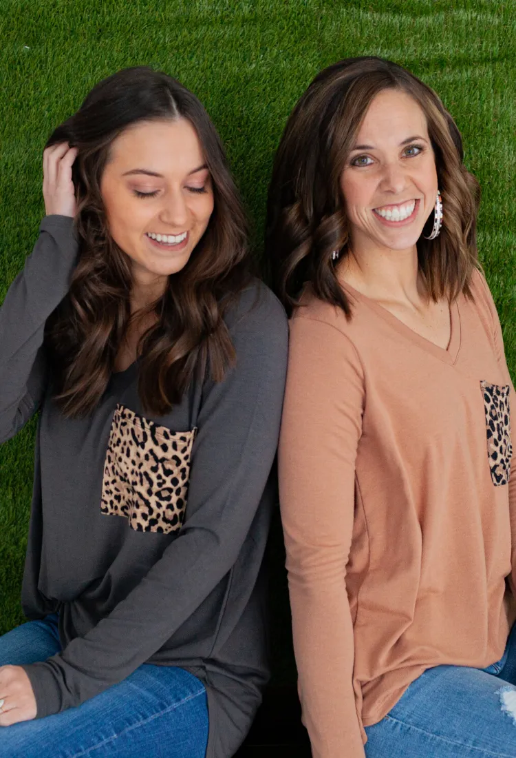 Leopard Pocket Top