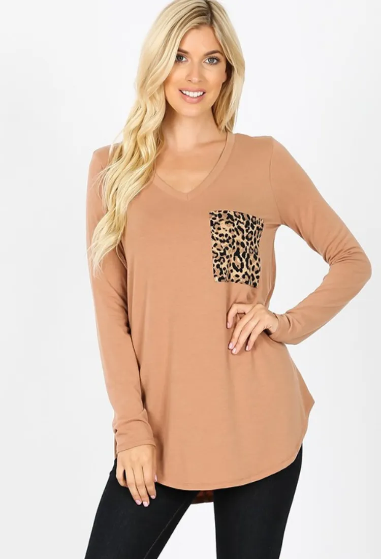 Leopard Pocket Top