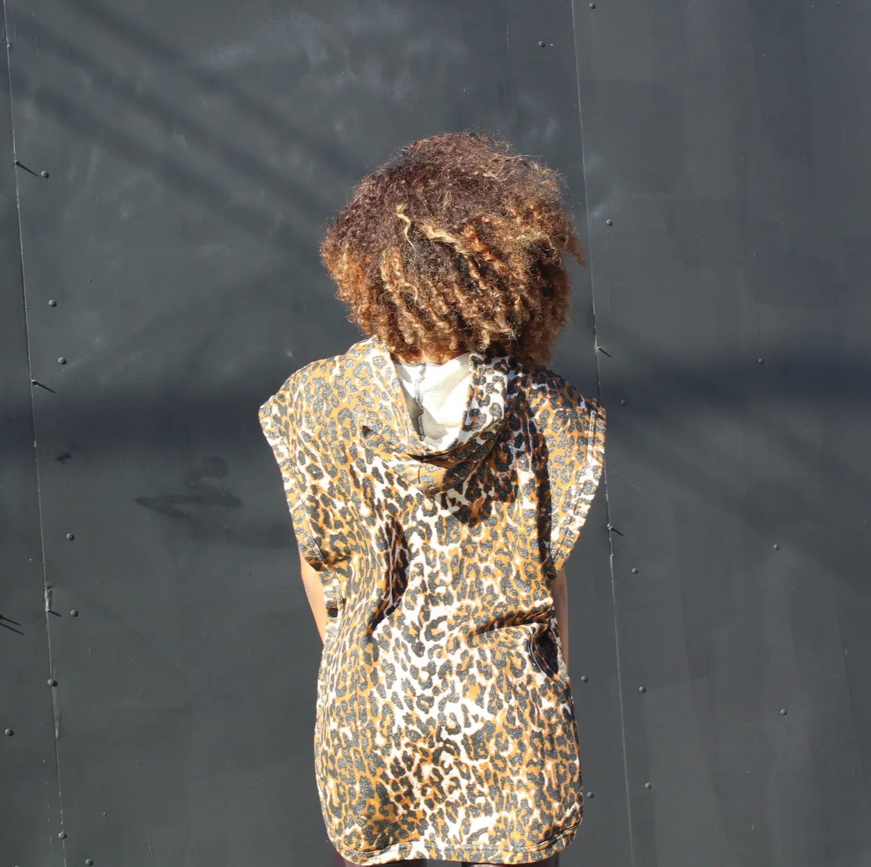 LEOPARD PONCHO HOODIE