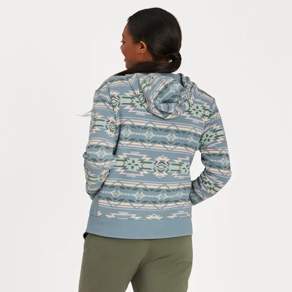 Life is Good Women's Southwestern Geo Pattern Simply True Fleece Hoodie