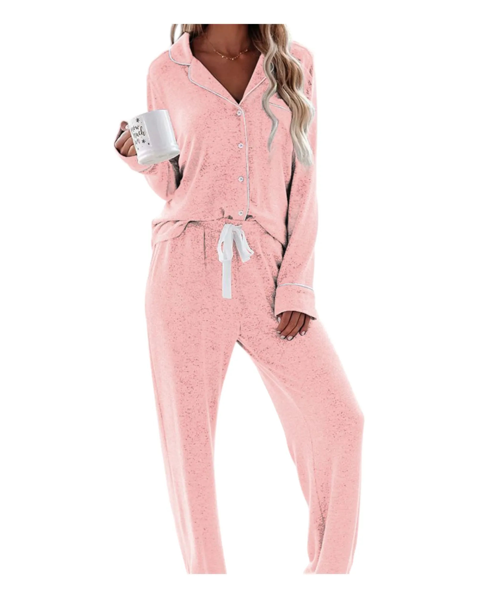 Long-Sleeved Shirt and Pants Women's Pyjama Set