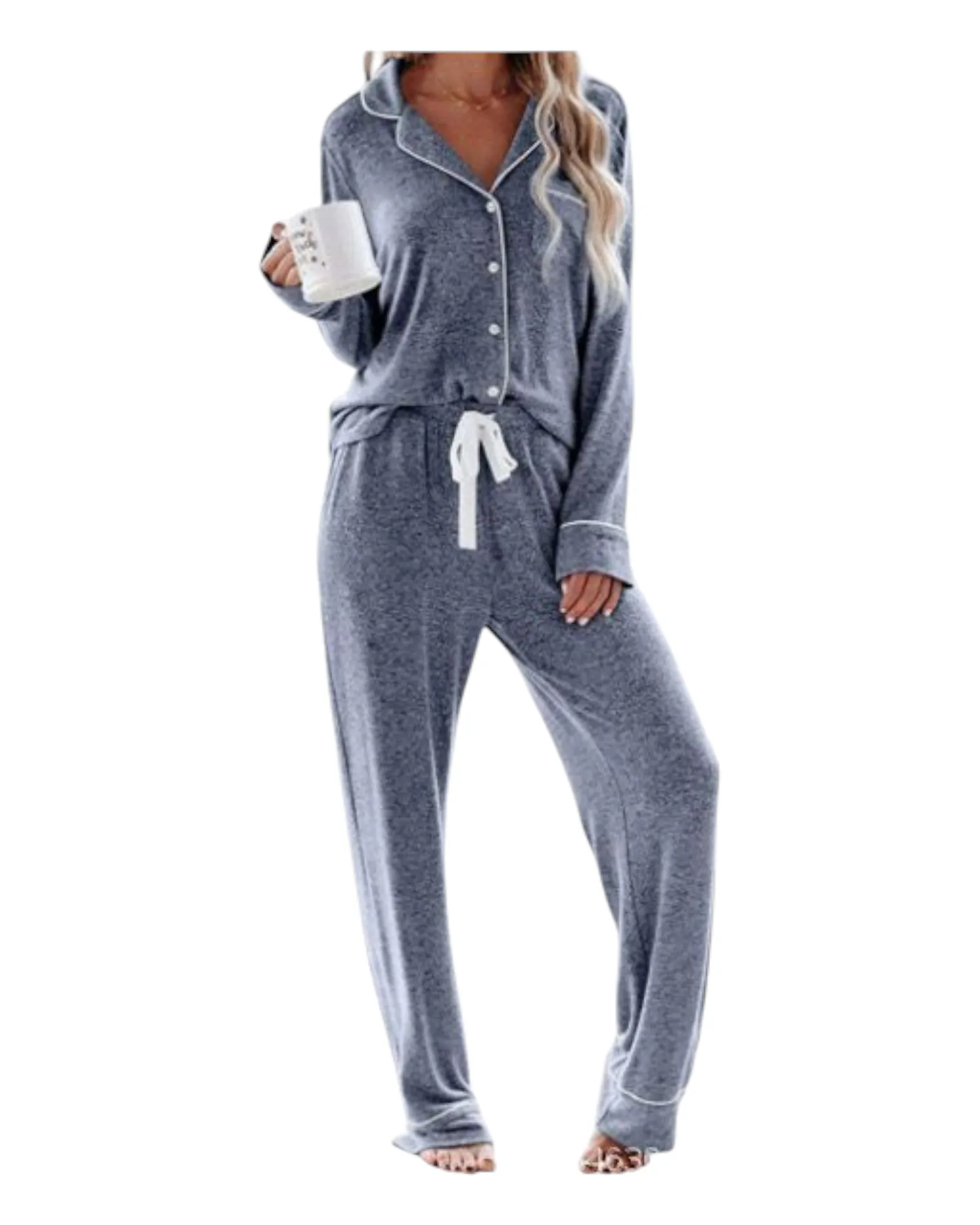 Long-Sleeved Shirt and Pants Women's Pyjama Set