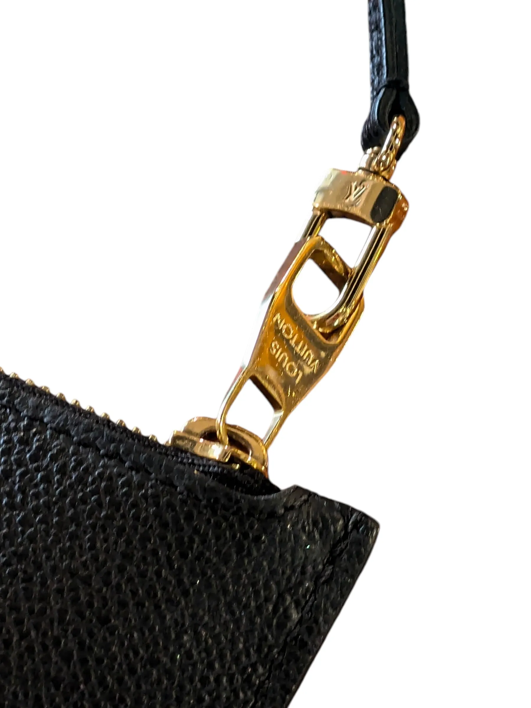 Louis Vuitton Monogram Black Empreinte Leather Pochette Clutch