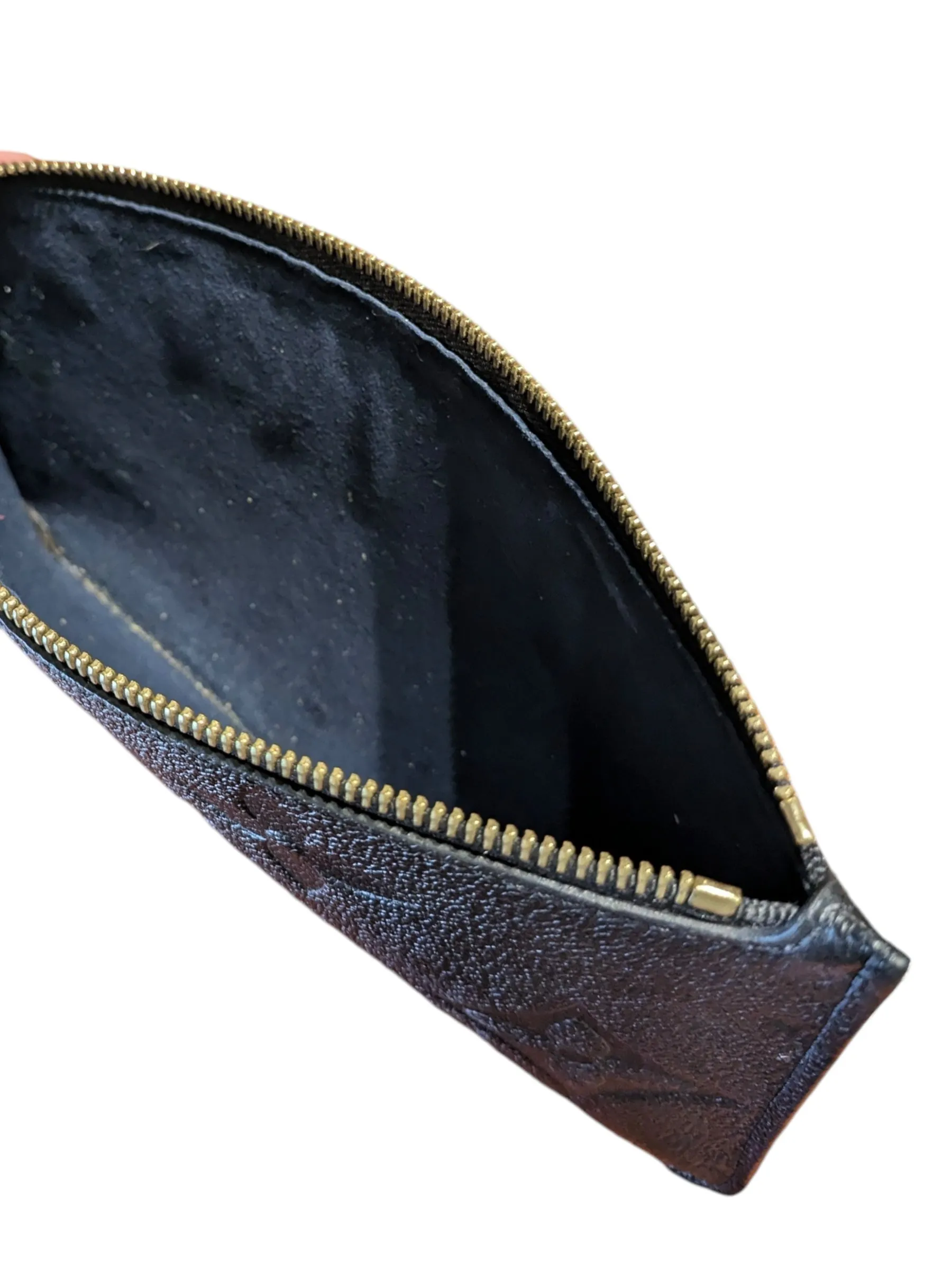 Louis Vuitton Monogram Black Empreinte Leather Pochette Clutch
