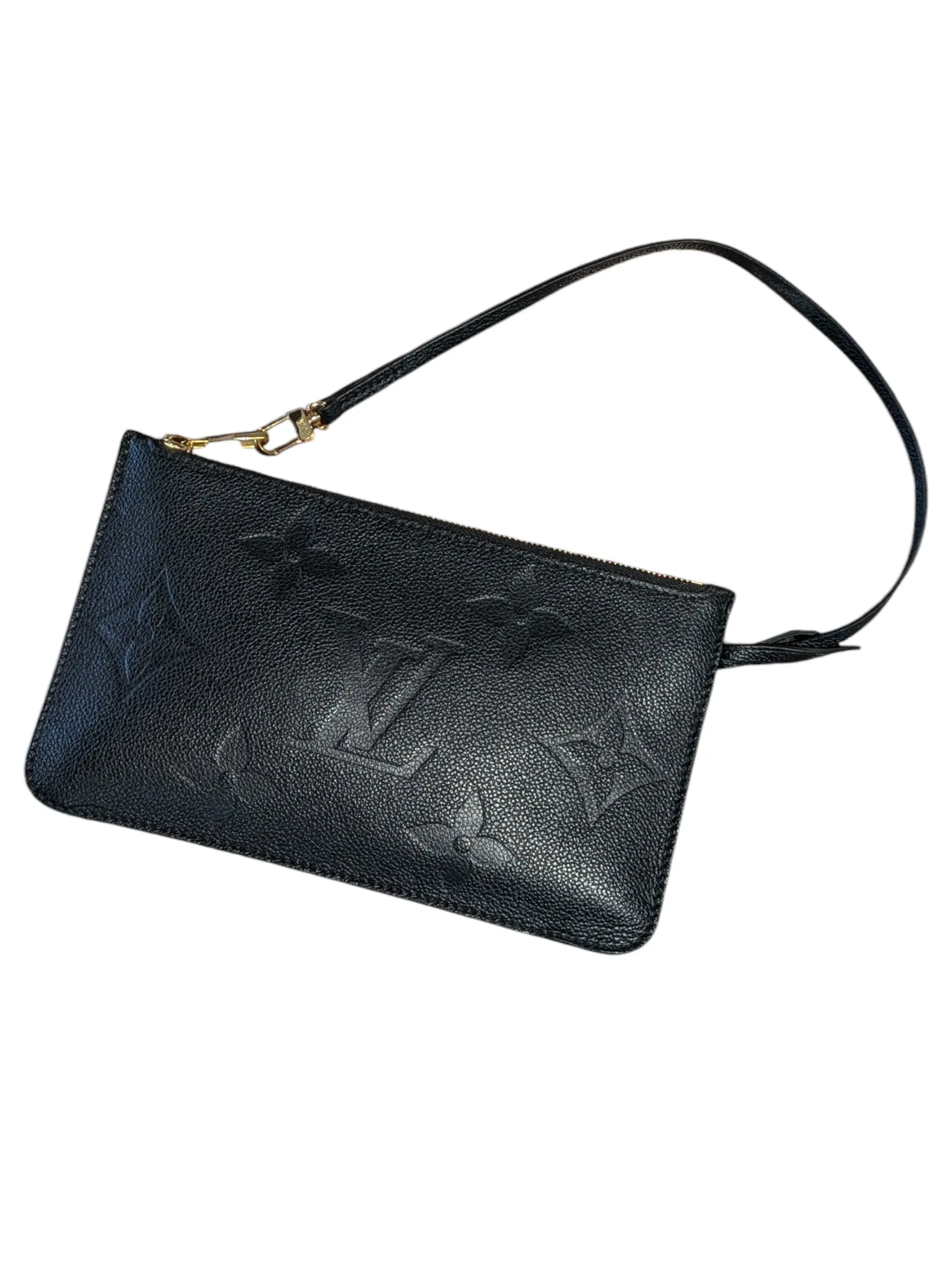 Louis Vuitton Monogram Black Empreinte Leather Pochette Clutch