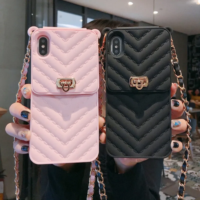 Luxurious Portable Phone Case with Trendy Calf