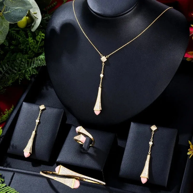 Luxury African Flowers Jewelry Sets For Women Wedding Jewelry