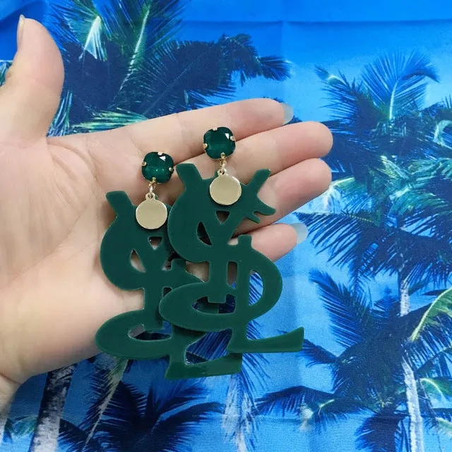 Luxury Animal Fruits Crystal Drop Earrings