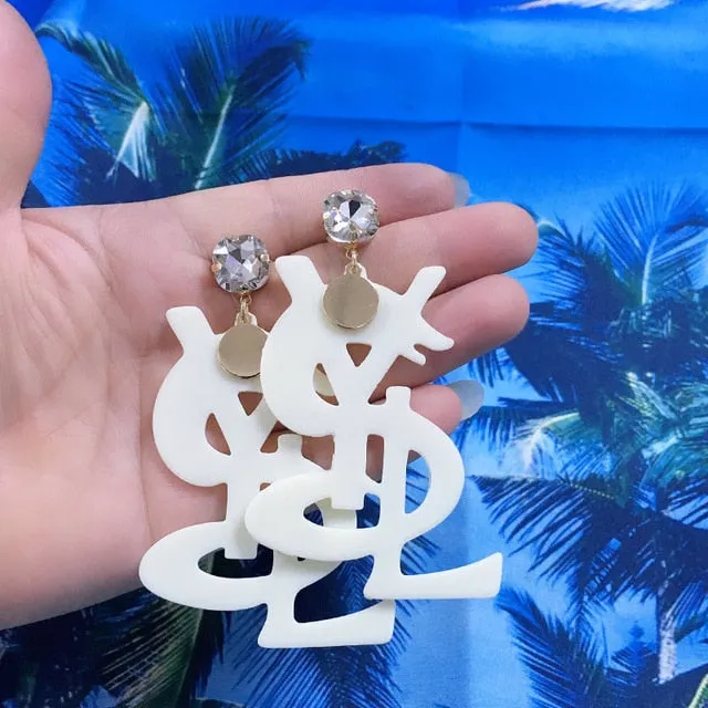 Luxury Animal Fruits Crystal Drop Earrings