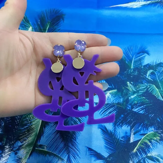 Luxury Animal Fruits Crystal Drop Earrings