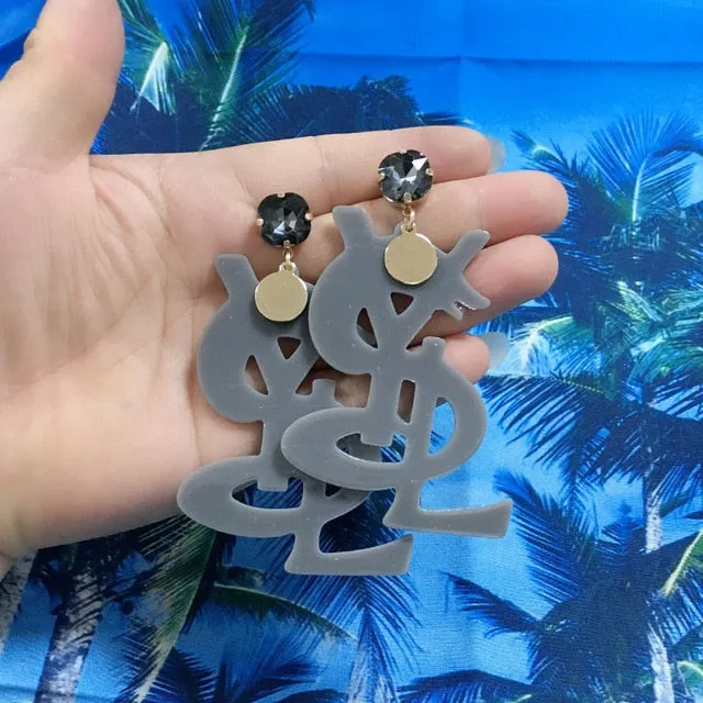 Luxury Animal Fruits Crystal Drop Earrings