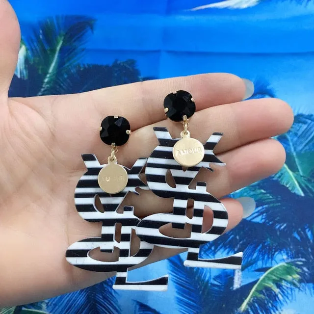 Luxury Animal Fruits Crystal Drop Earrings