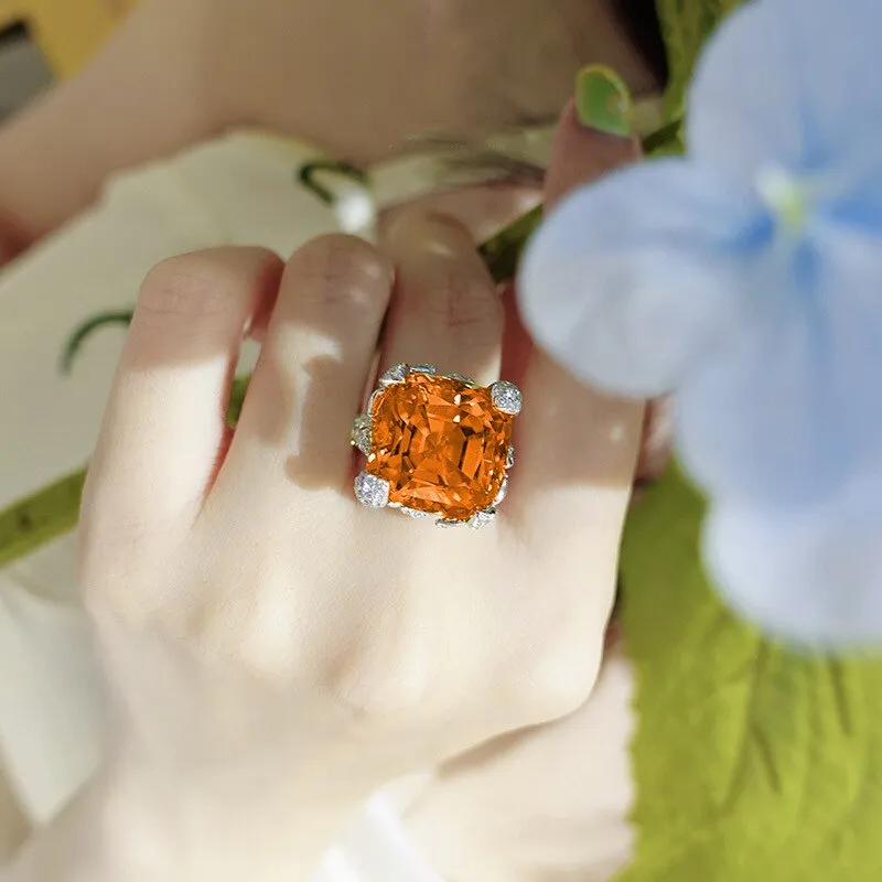 Luxury Big Fanta Wedding Ring For Women Engagement Jewelry