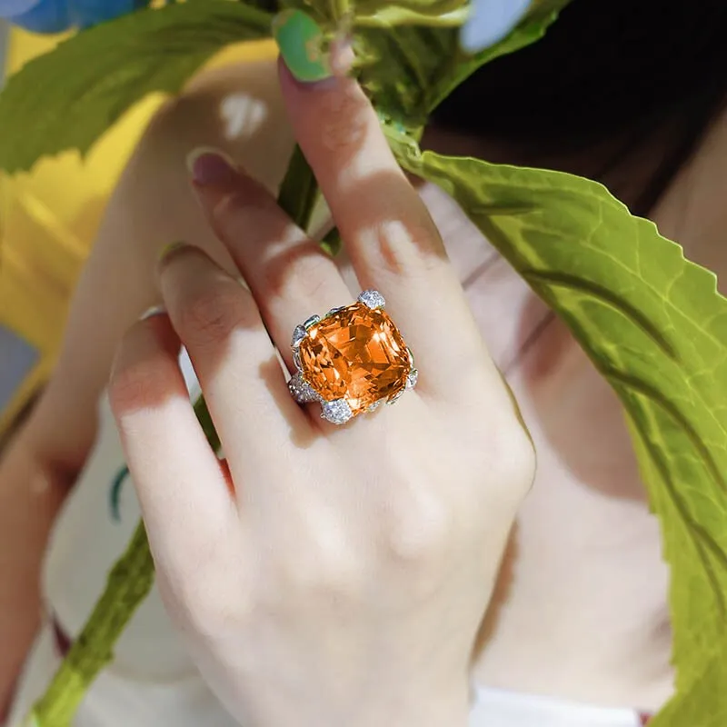 Luxury Big Fanta Wedding Ring For Women Engagement Jewelry