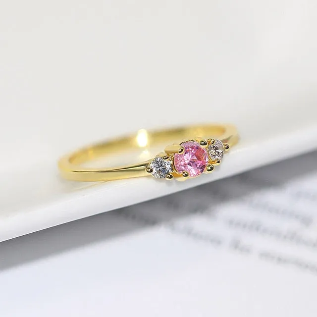 Luxury Emerald Gold Ring For Women Wedding Jewelry