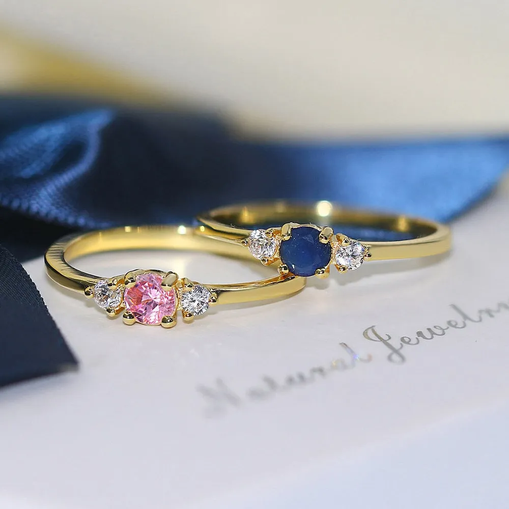 Luxury Emerald Gold Ring For Women Wedding Jewelry
