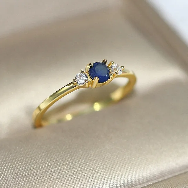 Luxury Emerald Gold Ring For Women Wedding Jewelry