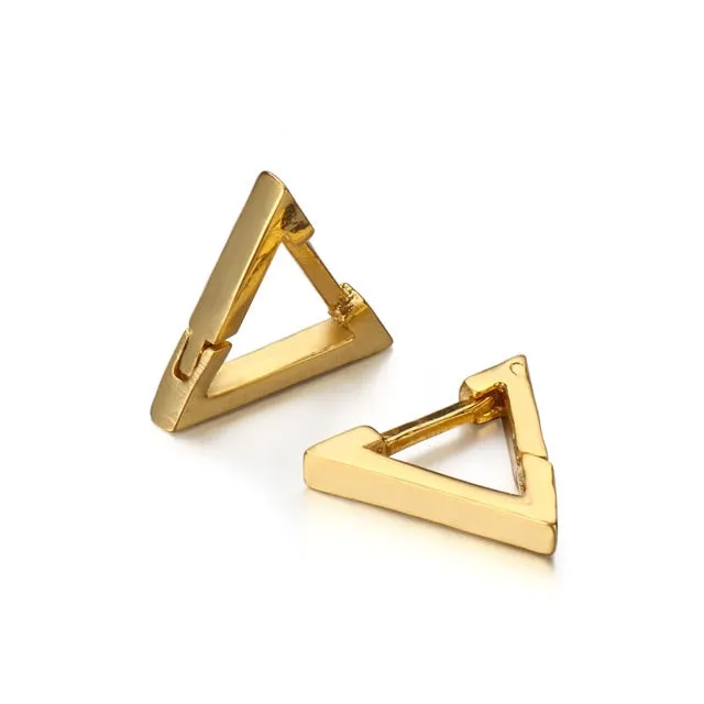 Luxury Triangle Stud Earrings For Women Anniversary Jewelry
