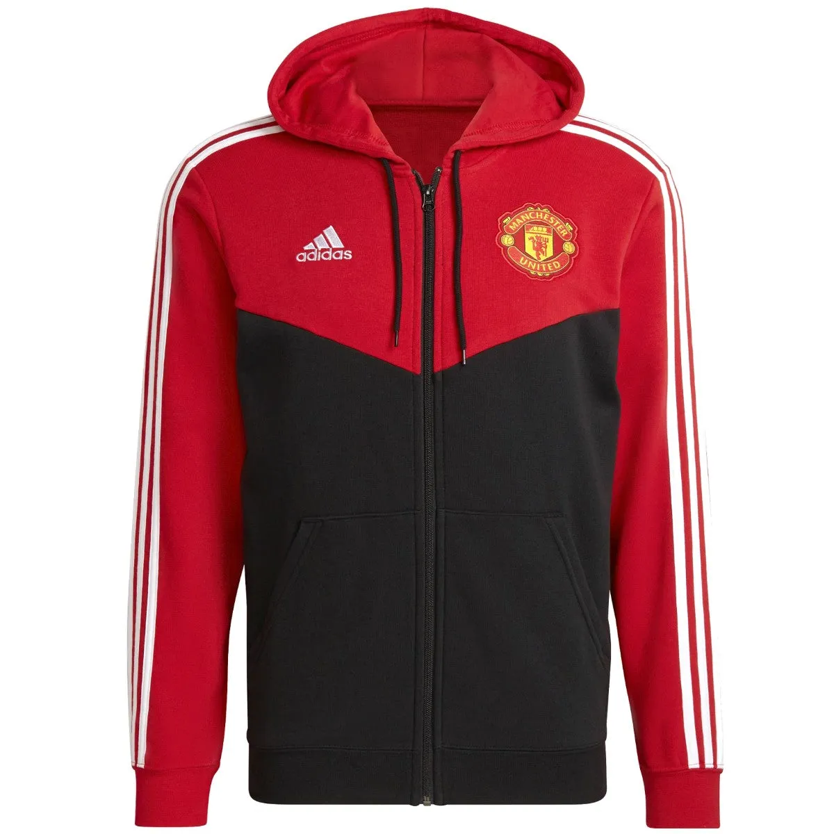 Manchester United Casual 3S hooded presentation tracksuit 2021/22 - Adidas