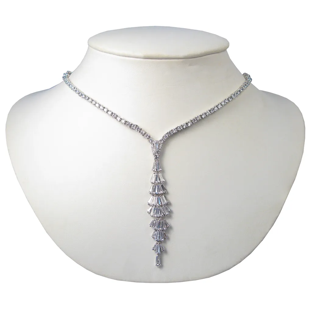 Margaret Rowe Baguette  Waterfall Diamontage™ 12.68 Carat Necklace