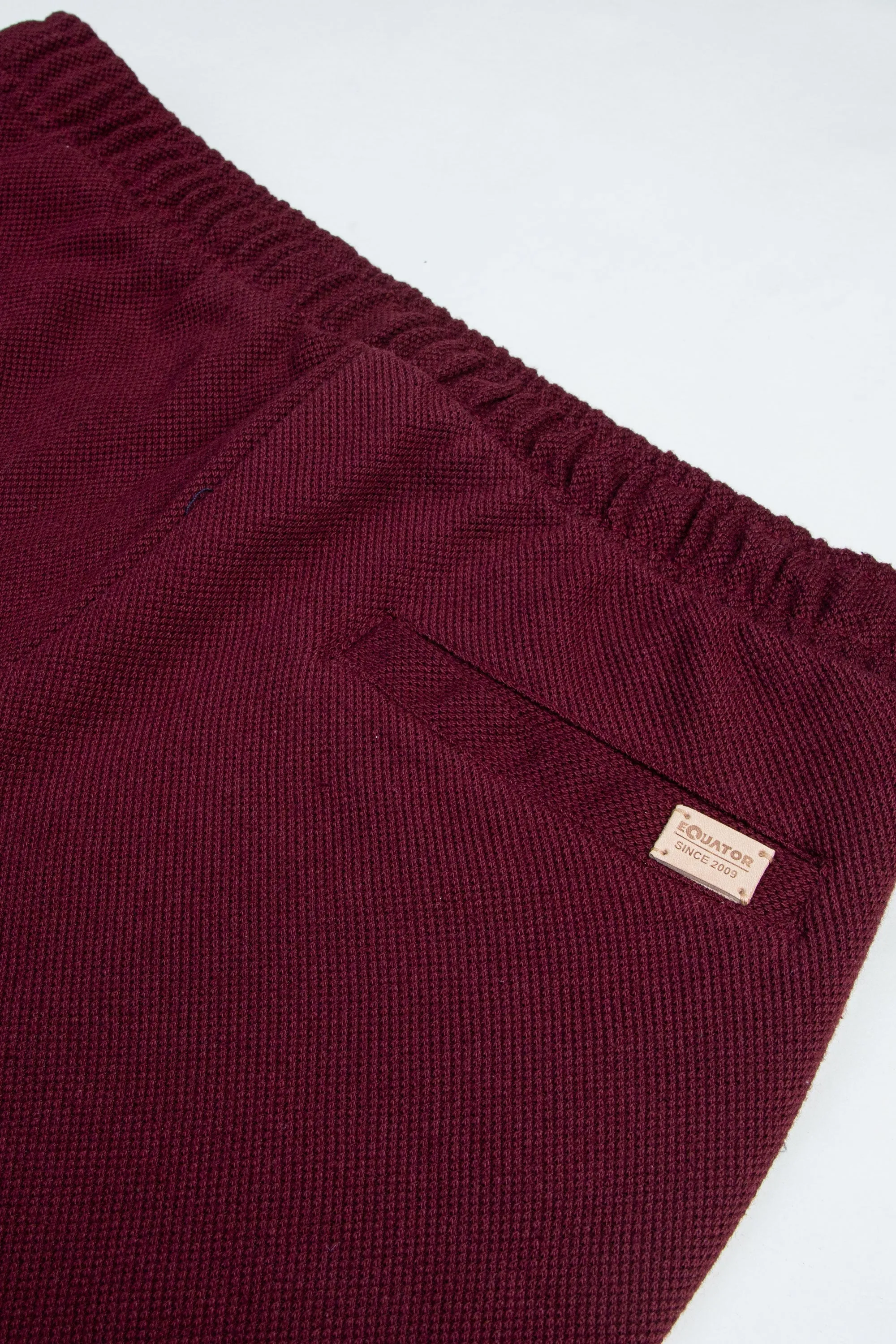 Maroon Terry Trousers