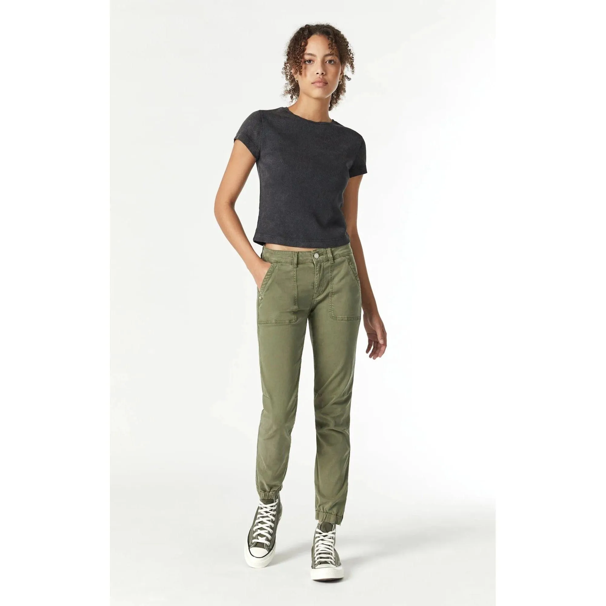 Mavi Women's Ivy Mid Rise Slim Cargo Pants