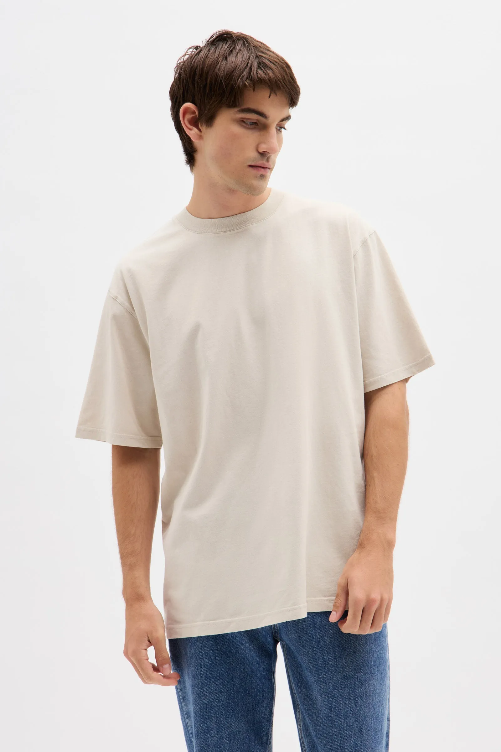 Mens Oversized Tee Limestone