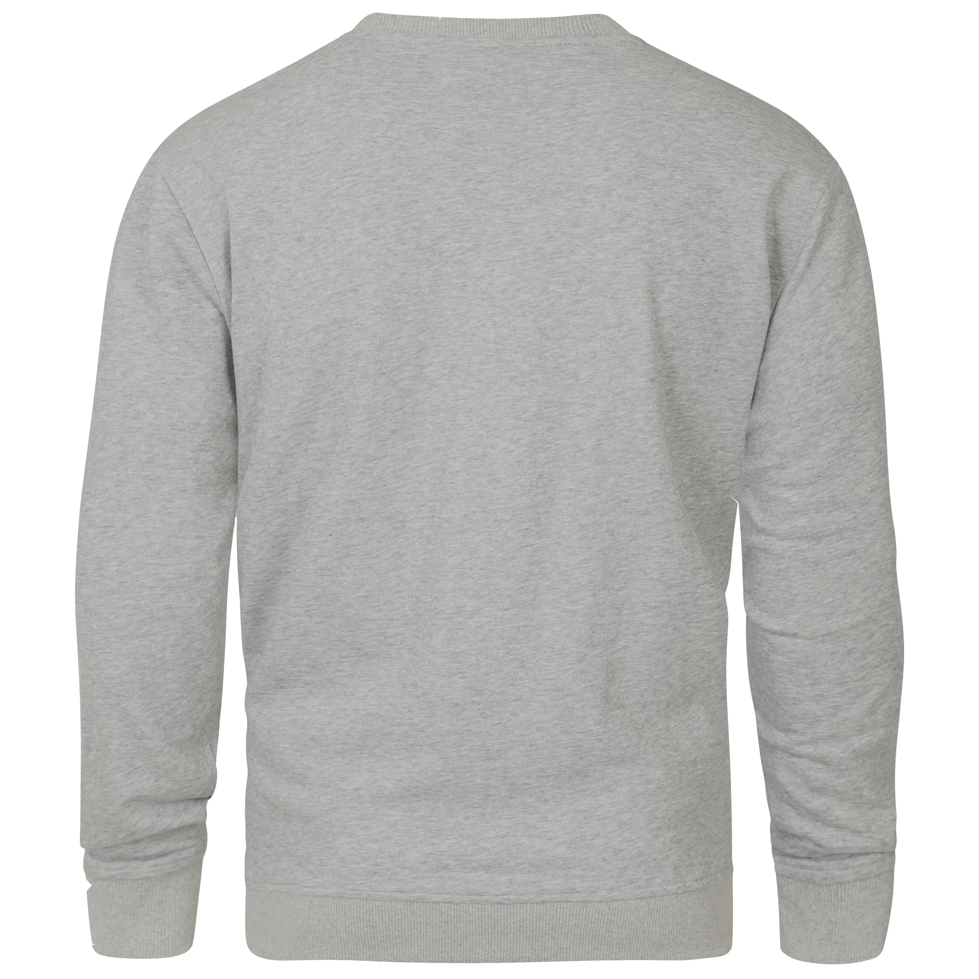 Men's Premium Cotton Crew Neck Sweater - Grey Marl