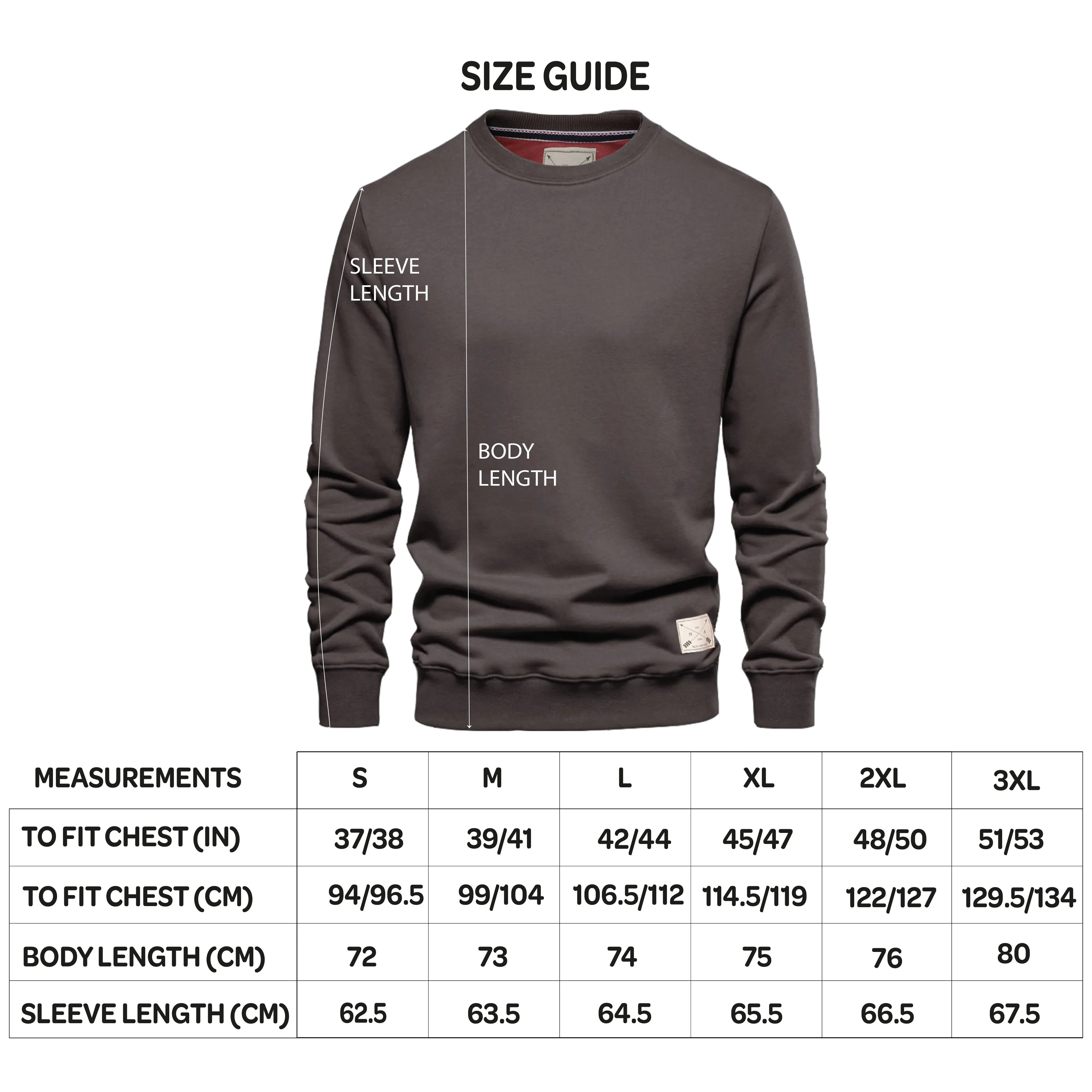 Men's Premium Cotton Crew Neck Sweater - Grey Marl