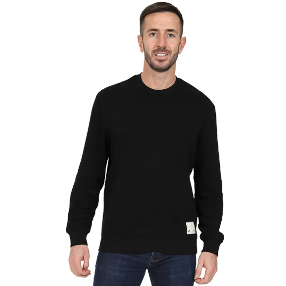 Men's Premium Cotton Crew Neck Sweater - Grey Marl