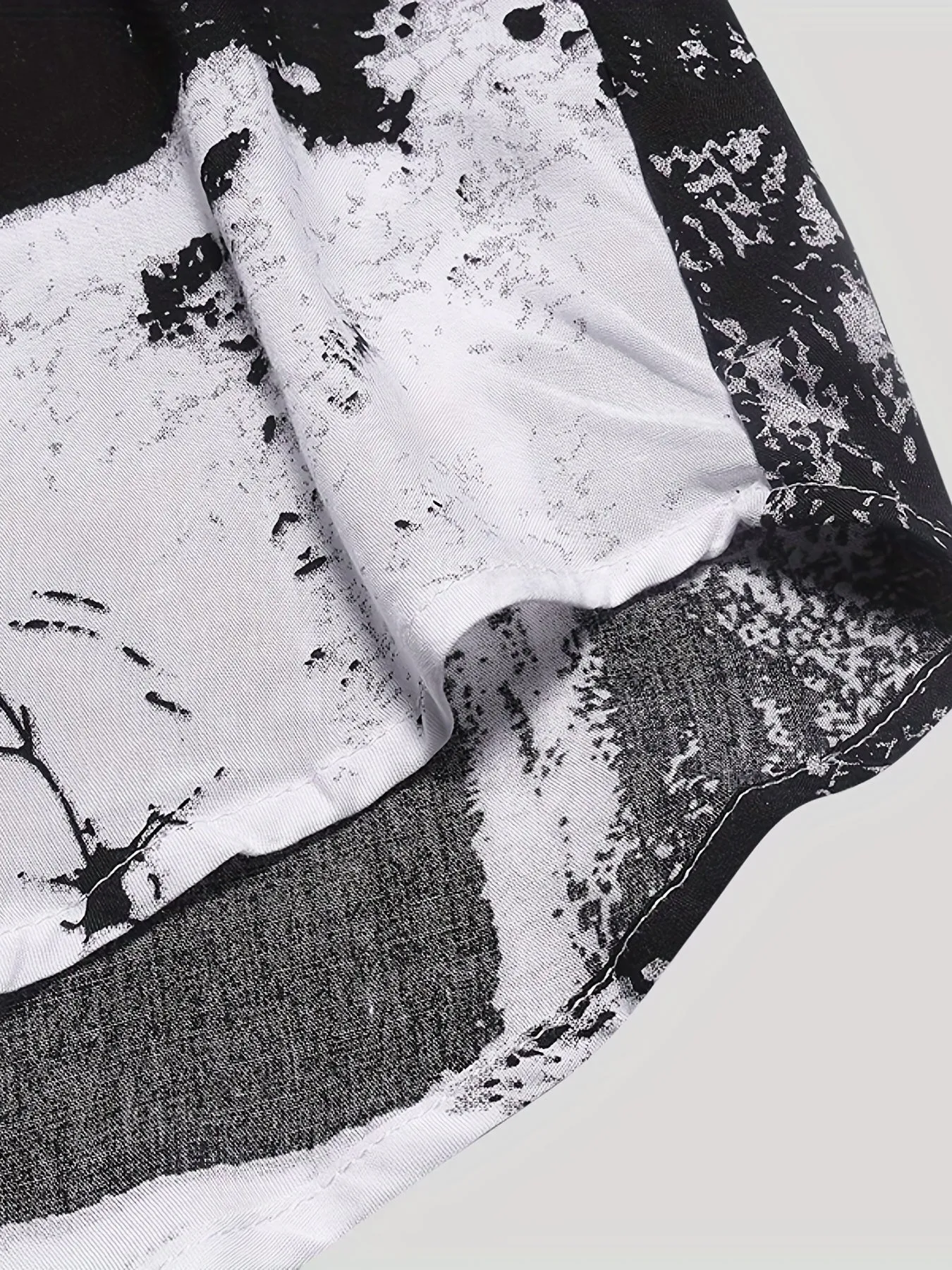Men's T-Shirt Short Sleeve Tie-Dye Printed Tee Casual Loose V Neck Stylish T Shirt Tee Tops