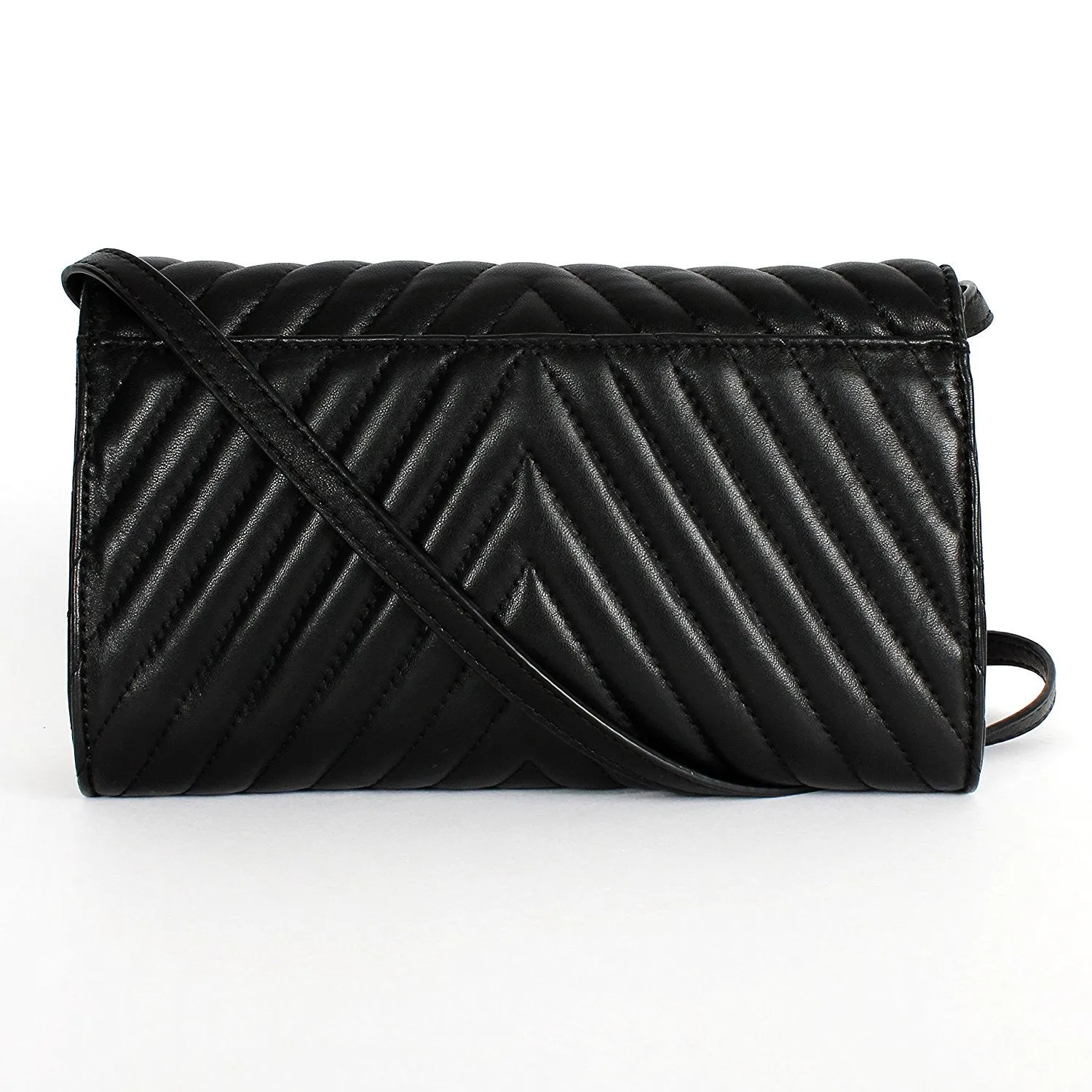 Michael Kors Susannah Quilted Leather Lock Handbag Shoulder Bag Black Purse New