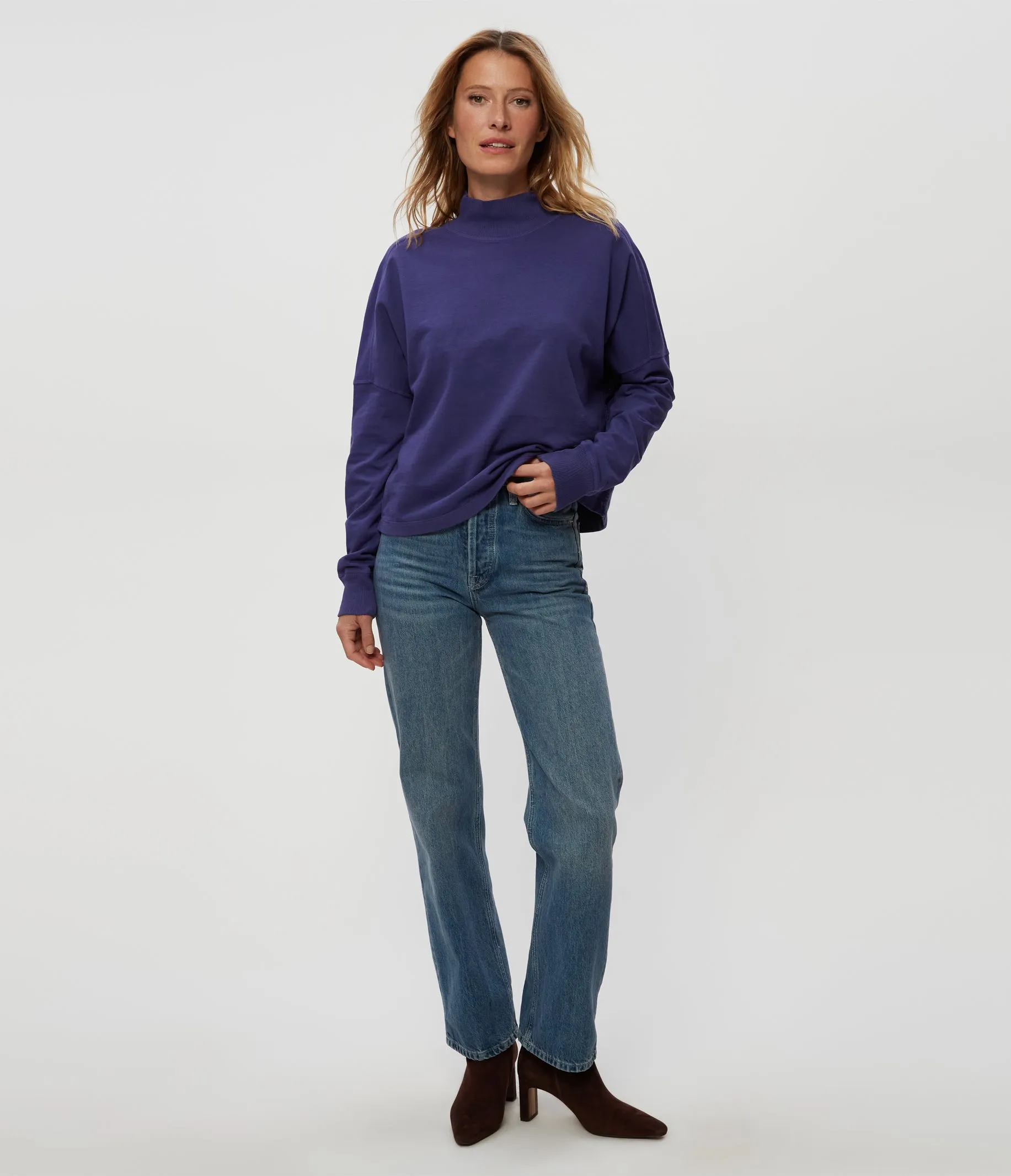 Mila Mock Neck Sweatshirt