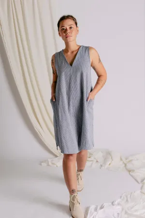 Mira Dress - Ticking Stripe