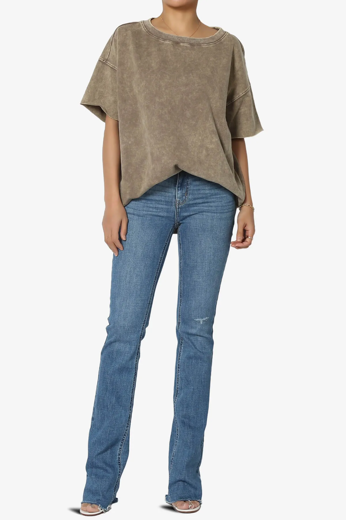 Misha Oversized Vintage Acid Wash T-Shirt PLUS