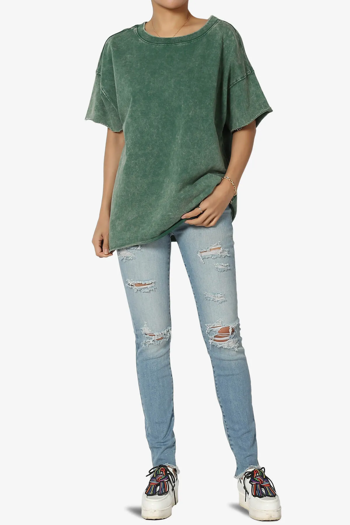 Misha Oversized Vintage Acid Wash T-Shirt PLUS
