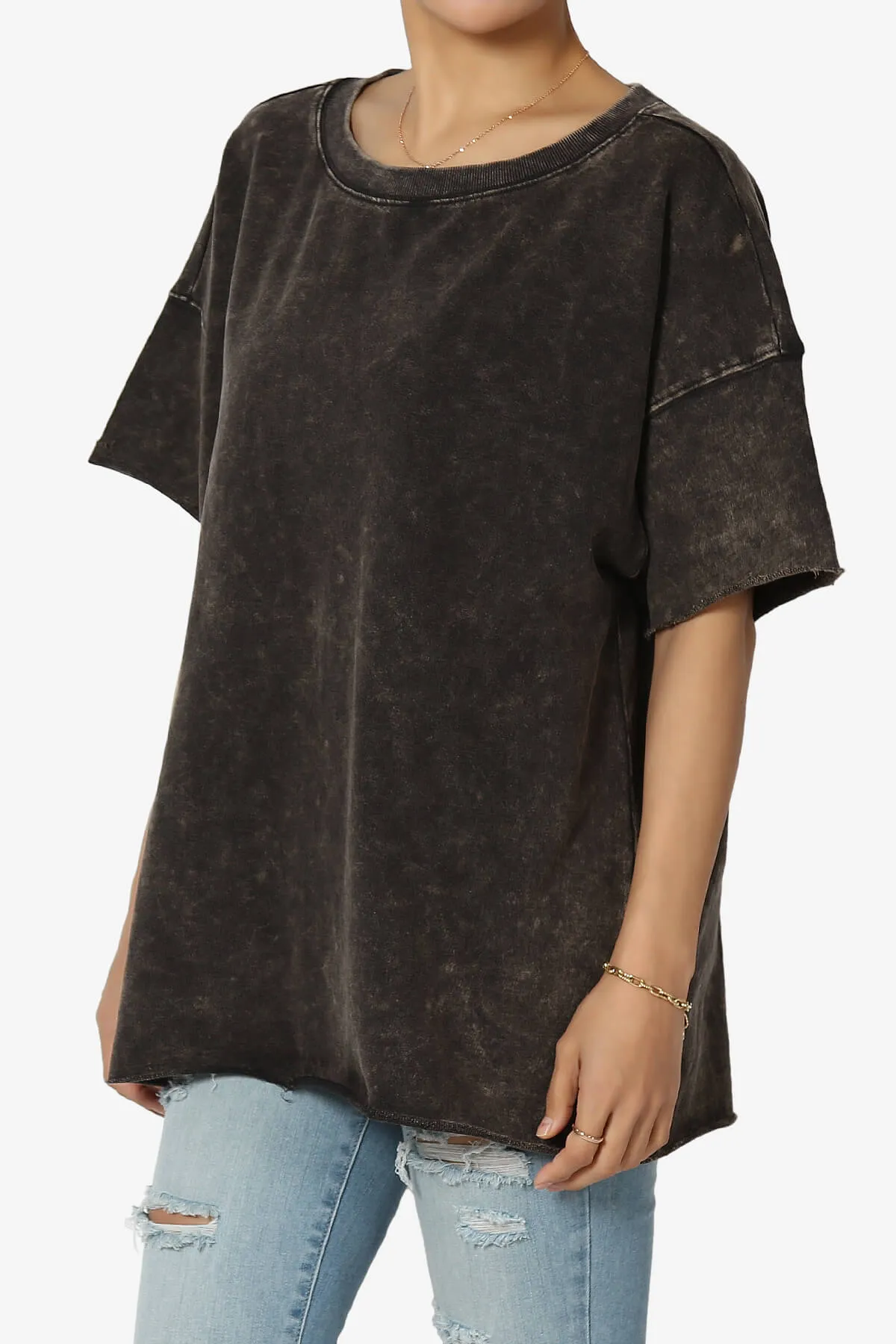 Misha Oversized Vintage Acid Wash T-Shirt PLUS