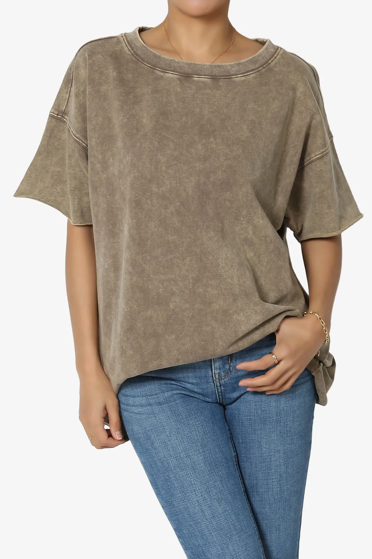Misha Oversized Vintage Acid Wash T-Shirt PLUS