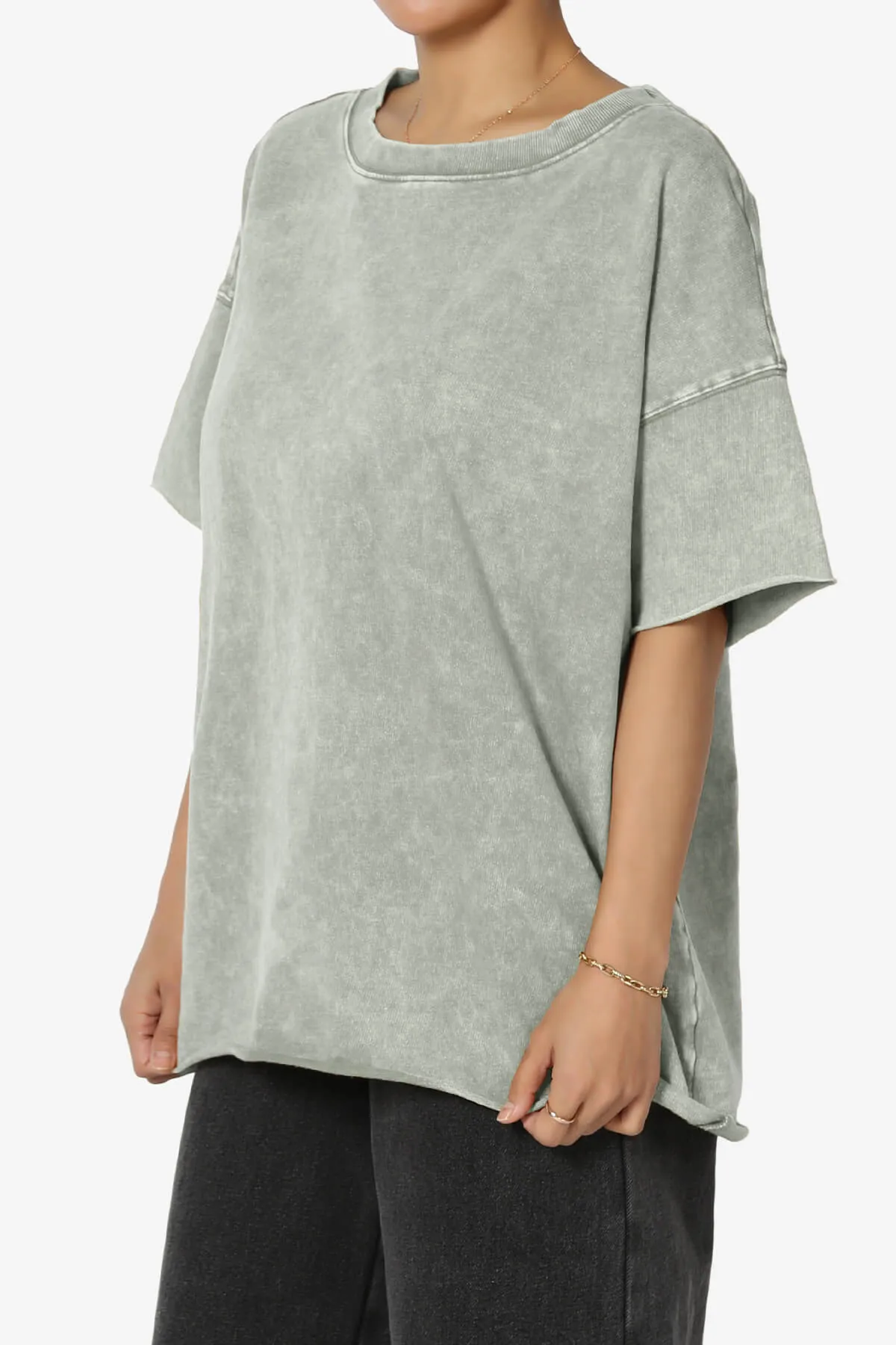 Misha Oversized Vintage Acid Wash T-Shirt PLUS