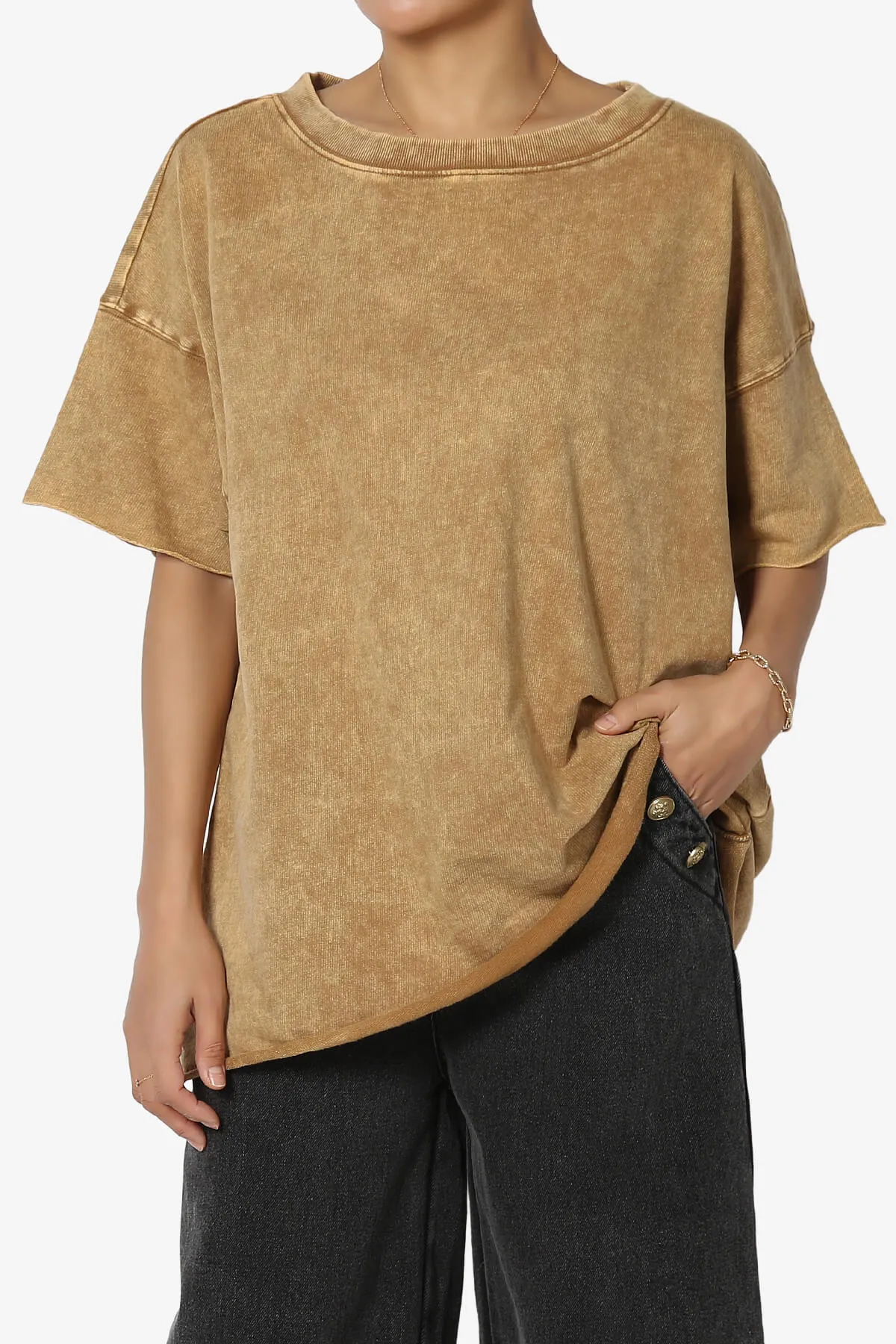 Misha Oversized Vintage Acid Wash T-Shirt PLUS