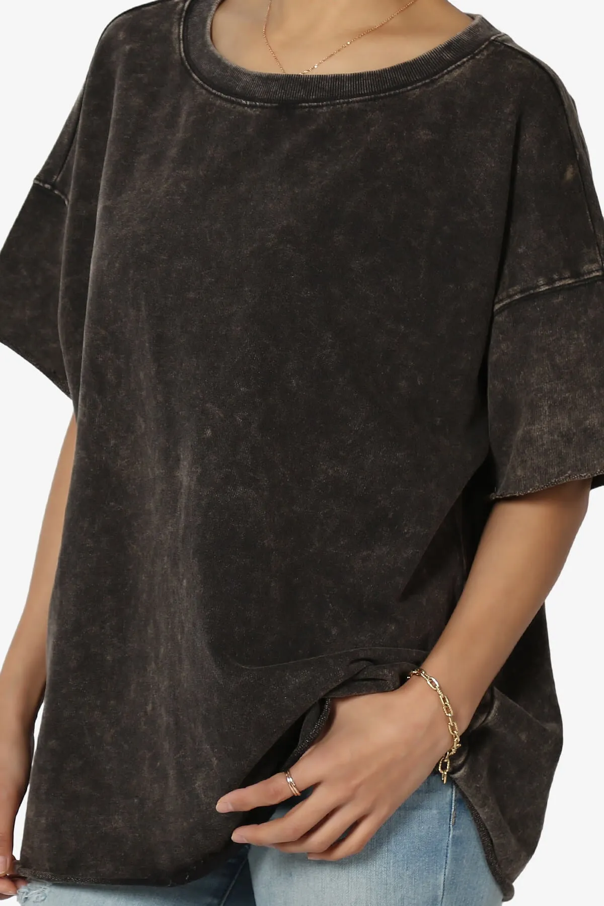 Misha Oversized Vintage Acid Wash T-Shirt PLUS